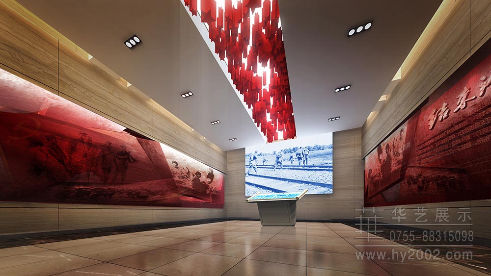 大別山革命歷史紀念館全景導視臺 大別山革命歷史紀念館效果圖,展廳設計,展廳全景導視臺